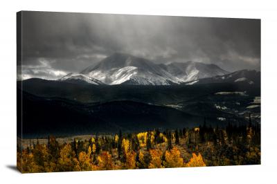 Silver and Yellow Mountain, 2016 - Canvas Wrap