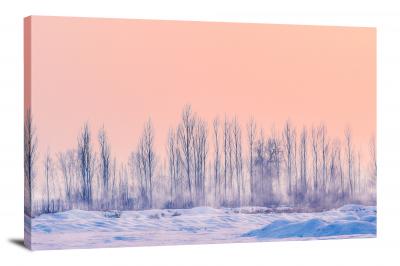 Pastel Winter Landscape, 2018 - Canvas Wrap