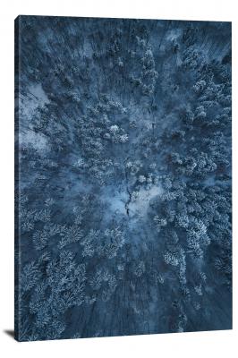 Drone Shot in Winter, 2020 - Canvas Wrap