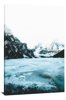 Italy Frozen Lake, 2018 - Canvas Wrap
