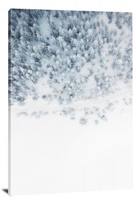 Snowy Trees Gradient, 2019 - Canvas Wrap