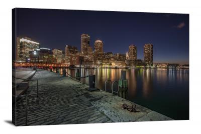 Waterfront View of Boston, 2021 - Canvas Wrap