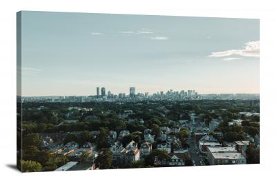 Morning View of the Boston Skyline, 2020 - Canvas Wrap