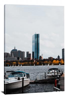 Boston Along the Charles River, 2021 - Canvas Wrap
