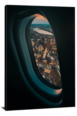 Boston from the Skies, 2017 - Canvas Wrap