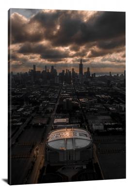 Dark Chicago View, 2021 - Canvas Wrap