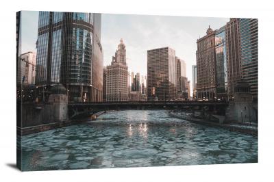 Sunrise in Chicago, 2019 - Canvas Wrap