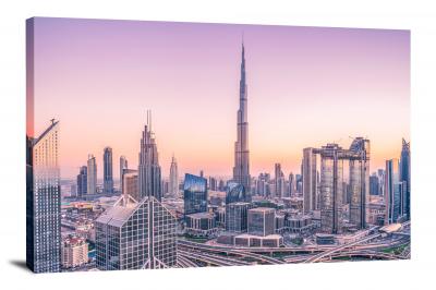 Pastel Sky Dubai, 2019 - Canvas Wrap