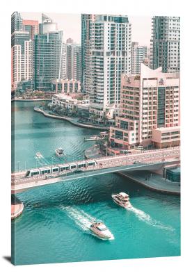 Bridge in Dubai, 2019 - Canvas Wrap