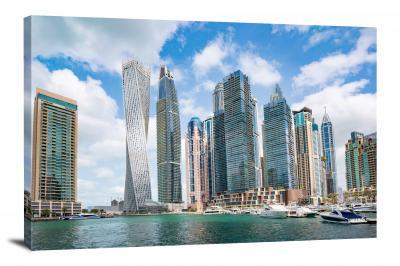 Marina Dubai Skyline, 2020 - Canvas Wrap