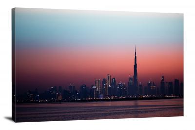 Dubai City Sunset, 2021 - Canvas Wrap