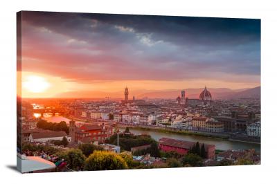 Sunset in Florence, 2018 - Canvas Wrap