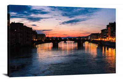 Ponte Vecchio at Sunset, 2020 - Canvas Wrap