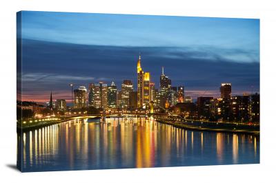 Frankfurt Skyline, 2017 - Canvas Wrap
