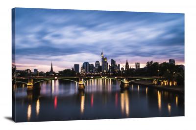 Sunset View of Frankfurt, 2019 - Canvas Wrap