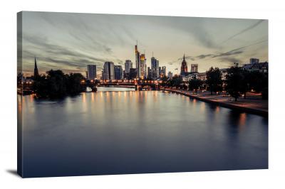 Main Bridge Frankfurt, 2019 - Canvas Wrap