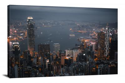 View of Hong Kong, 2017 - Canvas Wrap