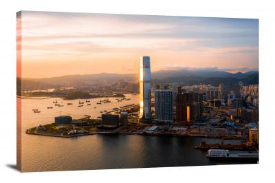Cityscape of the Harbour, 2021 - Canvas Wrap