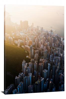 Hong Kong Aerial View, 2020 - Canvas Wrap