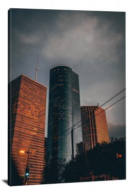 Skyscraper in Houston, 2021 - Canvas Wrap