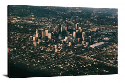 Aerial View of Houston Texas, 2019 - Canvas Wrap