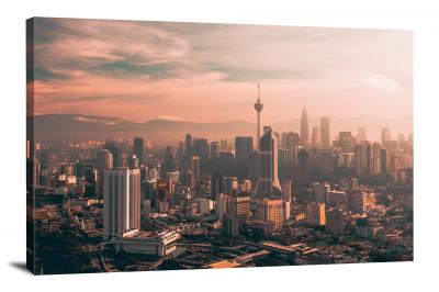 Smog Over Kuala Lumpur, 2019 - Canvas Wrap