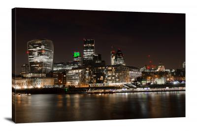 London City Lights, 2016 - Canvas Wrap
