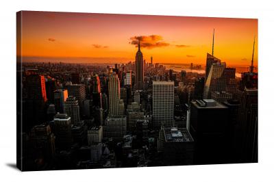 Sunset over Manhattan, 2020 - Canvas Wrap