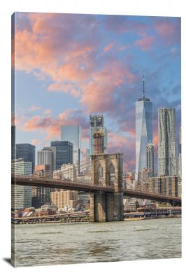 New York from the Bridge, 2019 - Canvas Wrap
