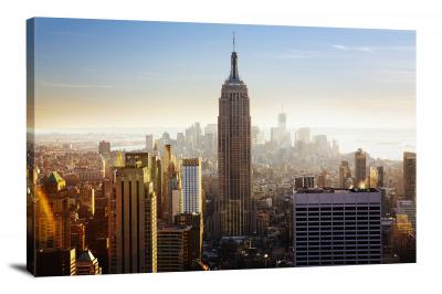 Bright Manhattan Skyline, 2015 - Canvas Wrap