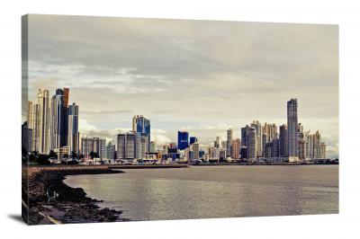 Panama City Skyscrapers, 2017 - Canvas Wrap
