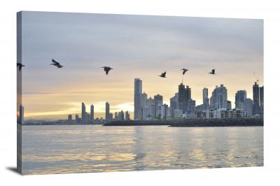 Panama City at Dusk, 2020 - Canvas Wrap
