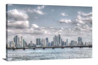 Panama City Skyline, 2016 - Canvas Wrap