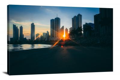 City Sunset, 2019 - Canvas Wrap
