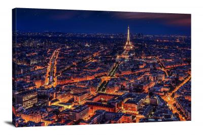 Paris at Night, 2016 - Canvas Wrap