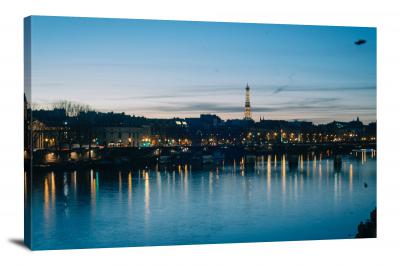 View of Paris at Night, 2020 - Canvas Wrap