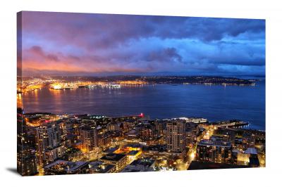 Night View of the Space Needle, 2020 - Canvas Wrap