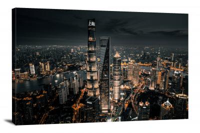 A Night in Shanghai, 2021 - Canvas Wrap