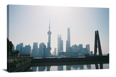 Shanghai Skyline, 2020 - Canvas Wrap