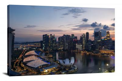 Marina Bay Skyline, 2021 - Canvas Wrap