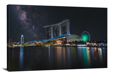 Scenic View of Singapore,  - Canvas Wrap