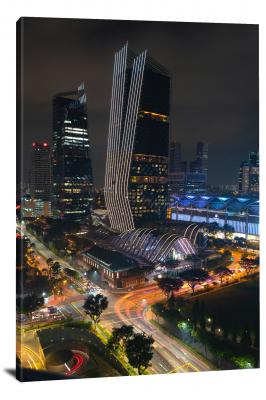 Downtown Singapore, 2018 - Canvas Wrap