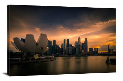 Sunset in Singapore, 2019 - Canvas Wrap