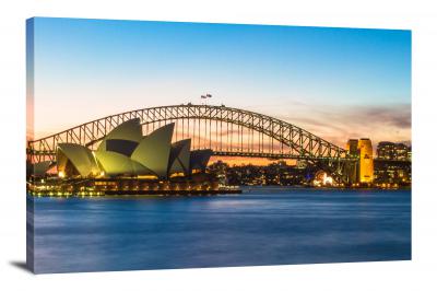 Sydney Harbour Sunset, 2018 - Canvas Wrap