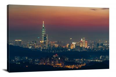 Night Views of Taipei, 2019 - Canvas Wrap