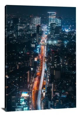 Tokyo Streets at Night, 2020 - Canvas Wrap