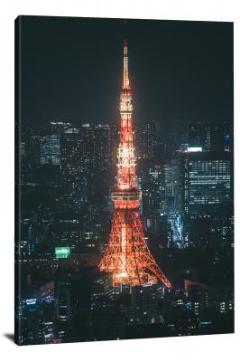 Tokyo Tower at Night, 2020 - Canvas Wrap