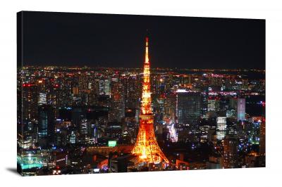 Tokyo Tower City View, 2018 - Canvas Wrap