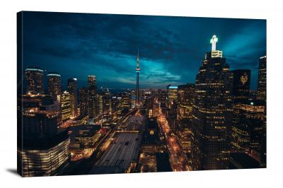 Toronto at Night, 2019 - Canvas Wrap