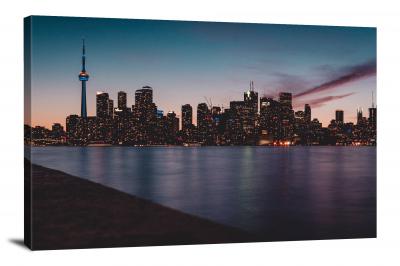 Toronto By Night, 2019 - Canvas Wrap